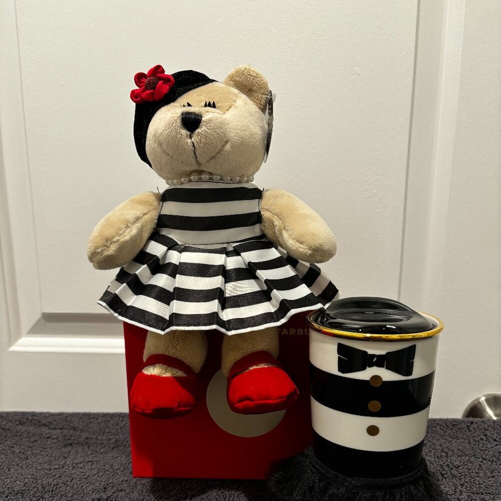 NWT Starbucks x alice + olivia Bearista Bear and Tumbler Set